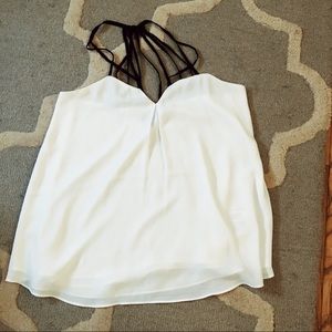 Size S white dressy swing top from Express!